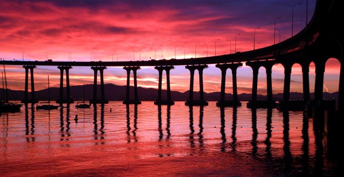 Coronado Bridge at sunrise