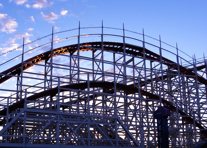 Giant Dipper Roller Coaster at Belmont Park