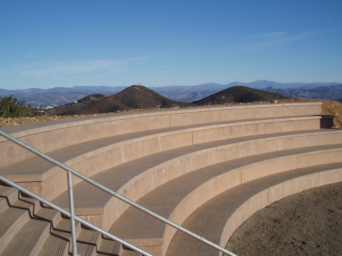 The amphitheater at Double Peak Park, San Marcos.
