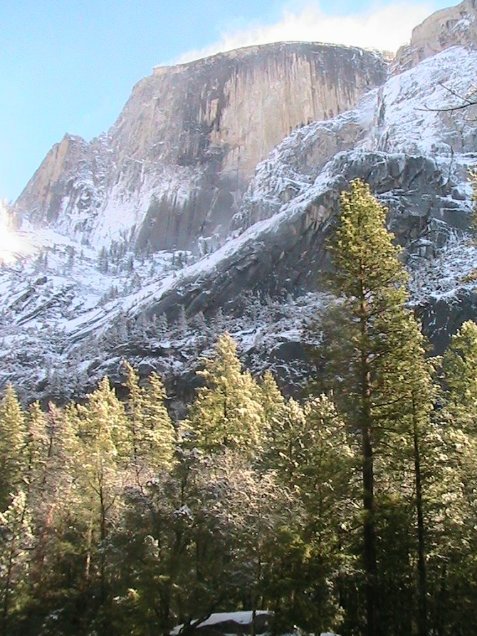Half Dome with snow, Yosemite
