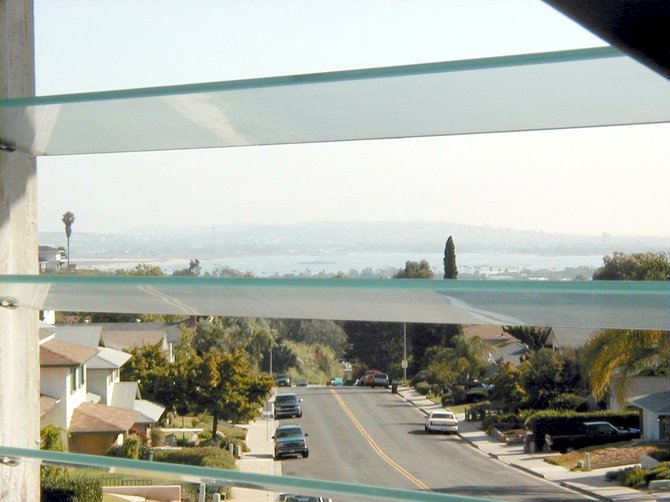 This is the view out the window of my friend, Nonee, when she lived on Avati dr. Fiesta Island and Mission bay are clearly seen on this beautiful San Diego day!