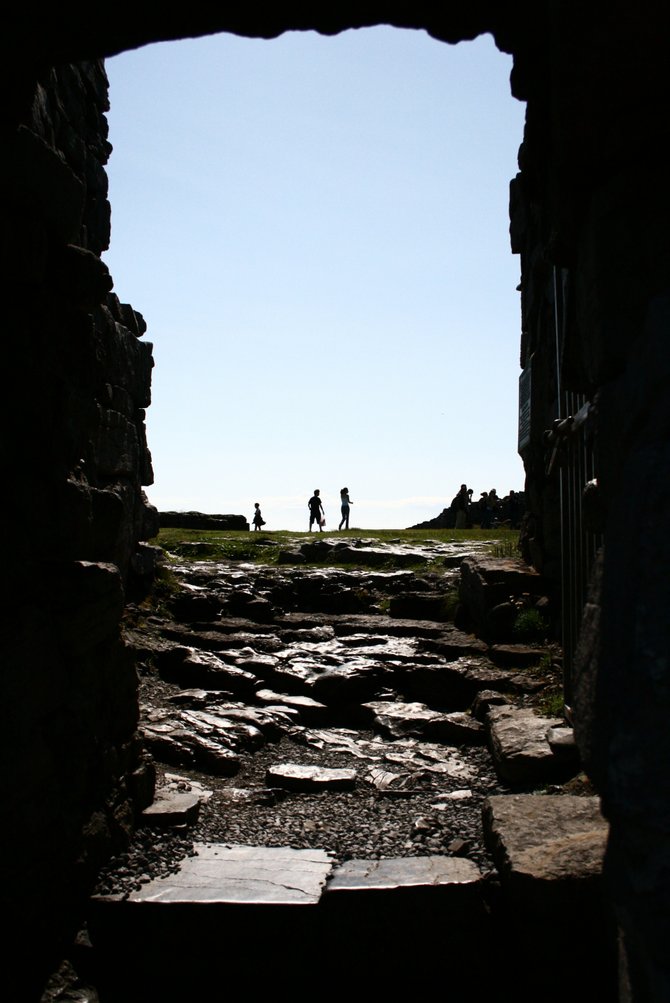 Looking into the old fort on Inis Mor, one of the 3 Aran Islands in Ireland