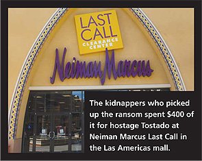 Neiman Marcus Last Call in Las Americas Plaza, where kidnappers spent $400 of ransom money.