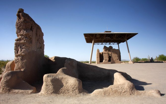Casa Grande Ruins National Monument, the nation's first archeological preserve, in Coolidge, Arizona