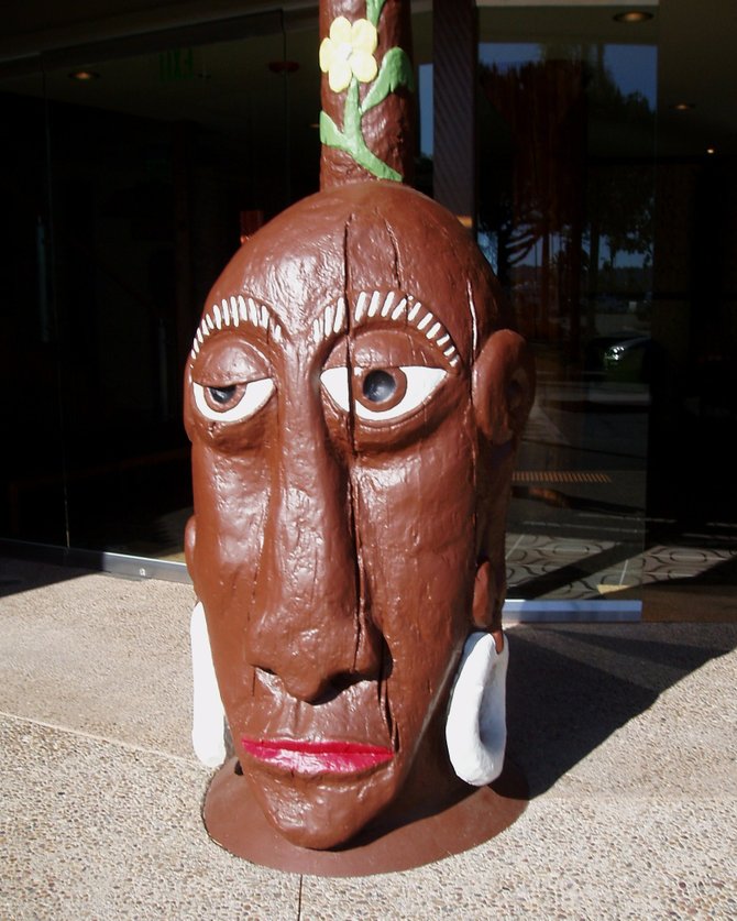 This is the tiki in front of the newly remodeled Bali Hai Restaurant. This fellow is affectionately named "Mr. Bali Hai" and is not to be confused with the "The Goof" on the roof. Check out www.balihai.com to learn more about the remodel.  