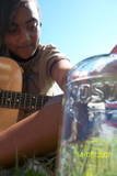 Relaxing Sunday morning, playing some music in balboa when an unexpected ladybug landed, trying to "capture" the moment in a jar.
