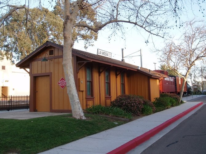 This is the La Mesa Depot, part of the Pacific Southwest Railway Museum in La Mesa. The station was originally called the Allison Station, and although the station currently resides at its original site, the building has been moved several times over the years since its construction in 1894 and has been used for other purposes such as an antique store, a worm farm and a chicken coop according to the museum's website. You can check out more details at http://www.sdrm.org/la-mesa/.
