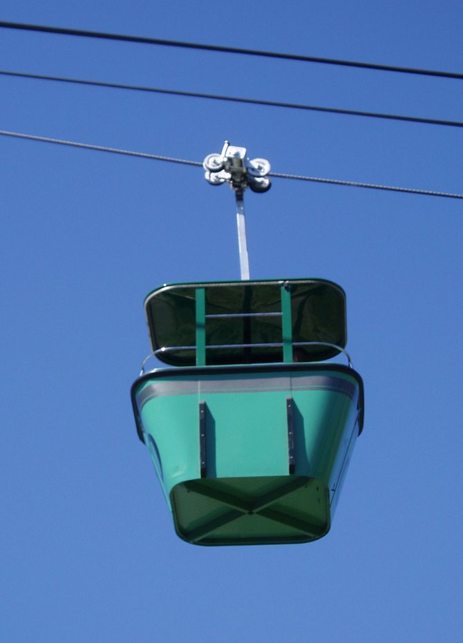 One of the Skyfari cars at the San Diego Zoo.