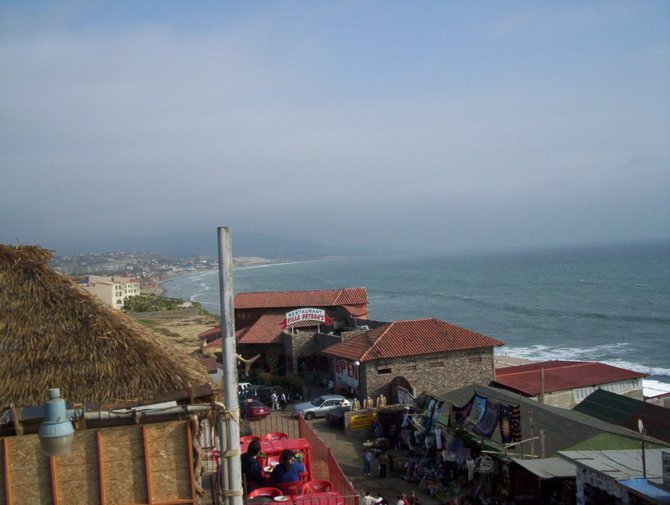 Puerto Neuvo, Mexico.  About 10 minutes south of Rosarito in Baja. 
