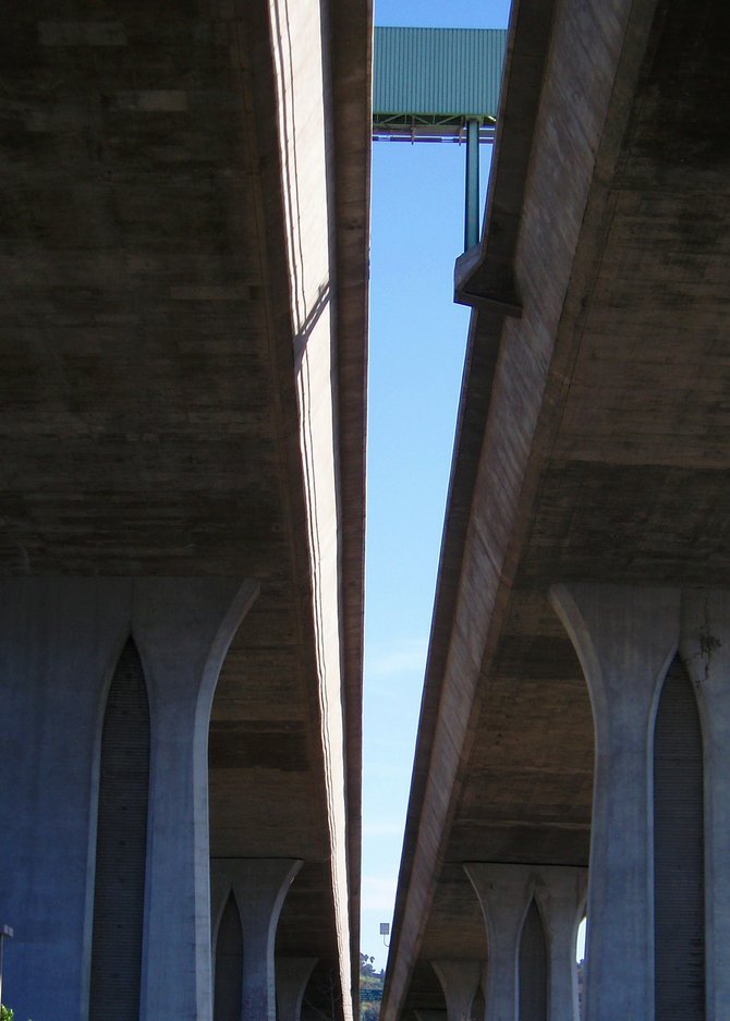 Under the 805 overpass.