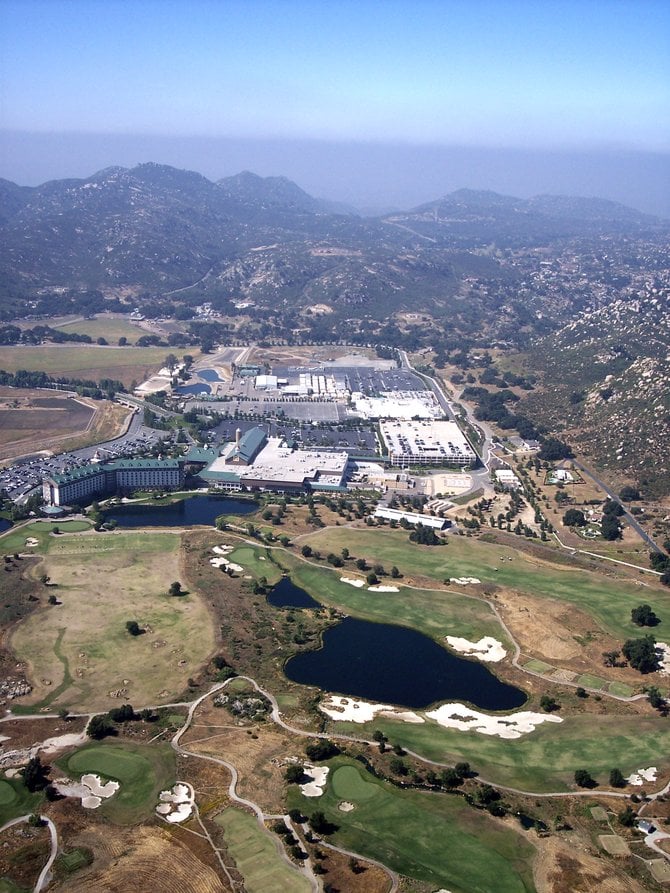  This is an aerial view of Barona Casino.  Photo taken from a helicopter on July 3, 2010.