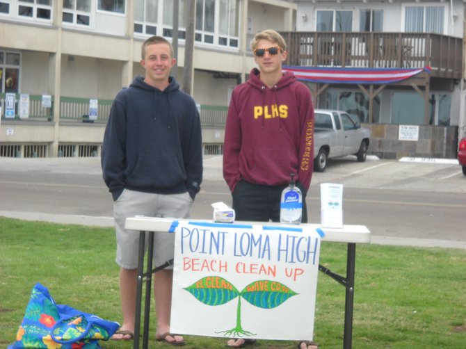 Always nice to have wholesome local high school students volunteering down at the beach!