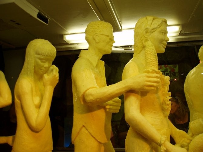 A butter sculpture at the San Diego County Fair.
