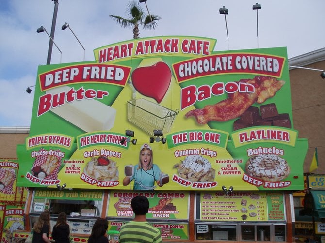 The "Heart Attack Cafe" home of the fried butter at the San Diego County Fair.