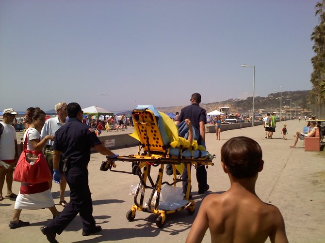 Was right there at La Jolla Shores beach when all the sting ray bite victims came to the Lifeguard Tower-one women badly injured & taken away in a gurney.
