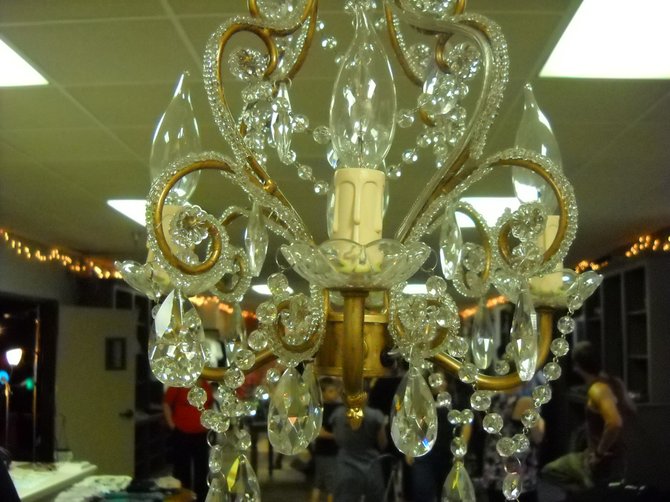Loved the Lighting Fixtures at Jedidiah Warehouse! Christian Crystal Chandeliers!