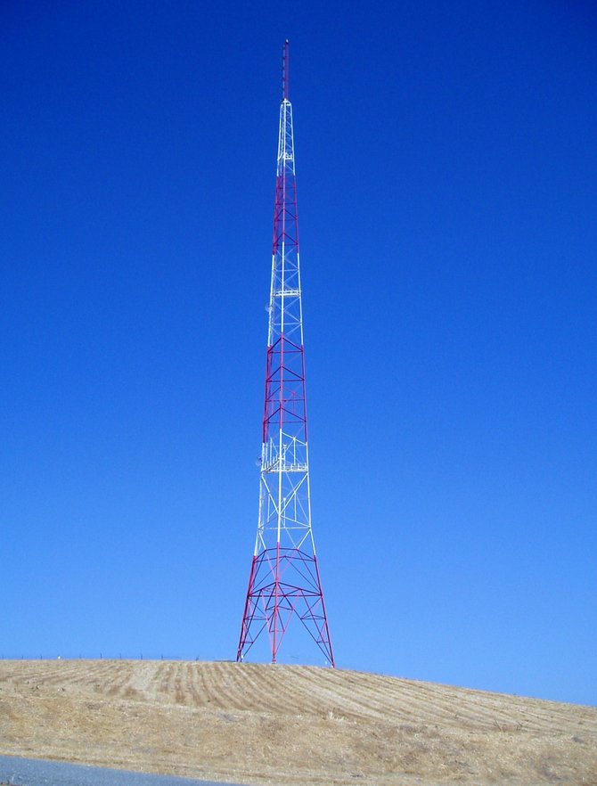One of the two KOGO radio towers at Emerald Hills.