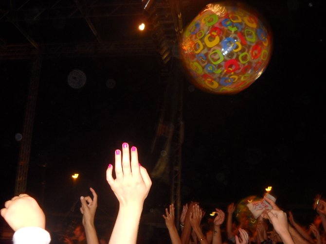 Bouncing Balls at Weezer concert-Del Mar Race Track Infield.
