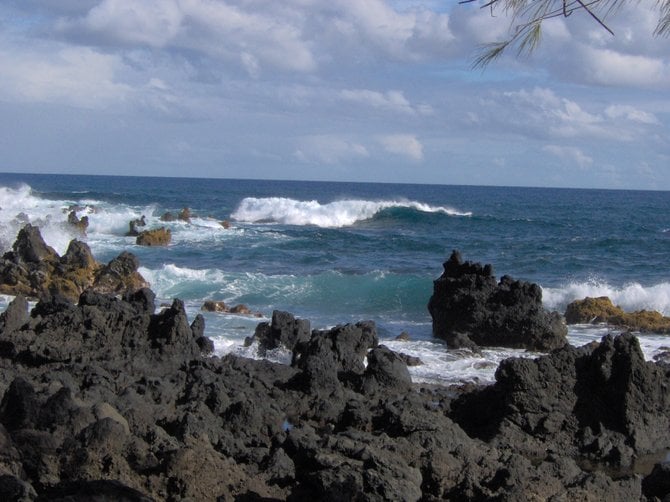 Volcanic rock beaches make for great photo opps.