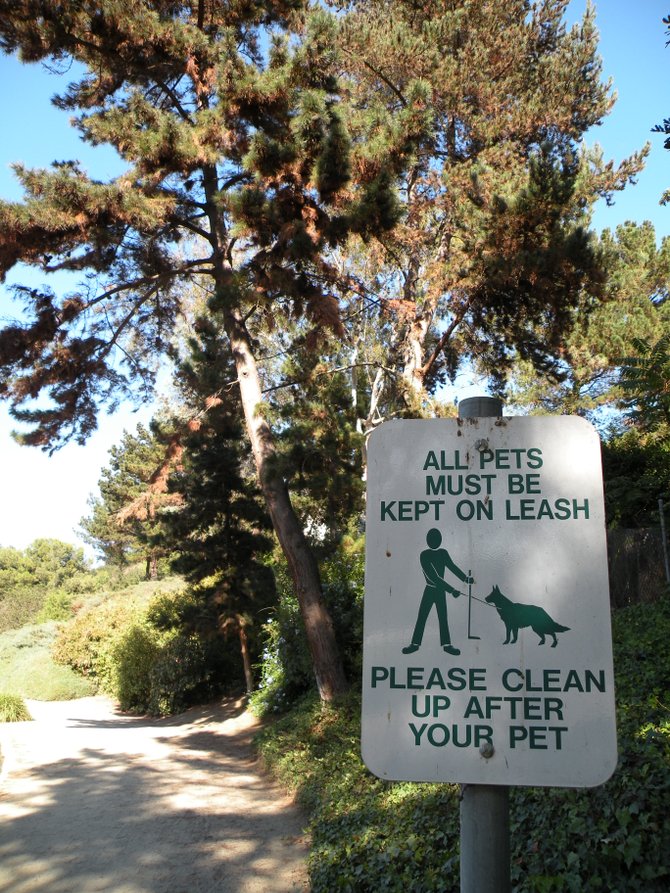 Sign in a park in Clairemont