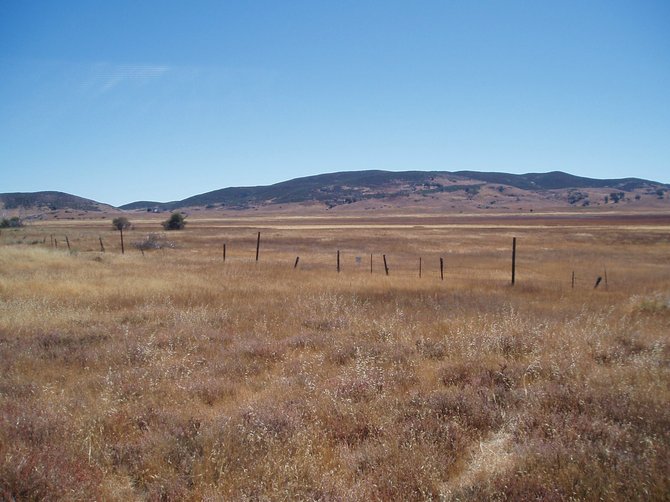 This is a view of the hills behind the dry section of Lake
Cuyamaca.