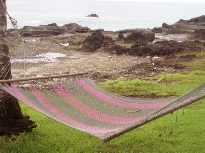 Taken outside my hotel in Montezuma, Costa Rica. These hammocks are popular. Grab it while it's available!
