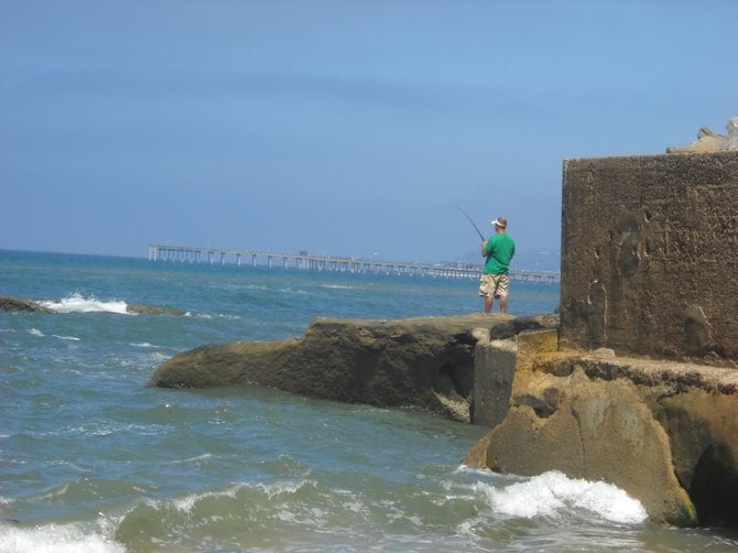 Fishing within eye shot of the Ocean Beach pier.