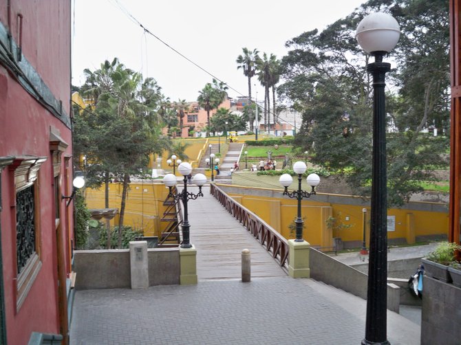 El Puente de los Suspiros (The Bridge of Sighs) in the neighborhood of Barranco in Lima, Peru