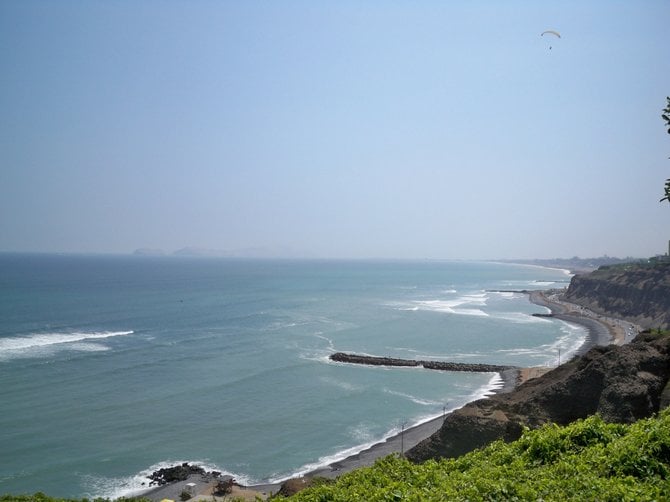 The coastline of Lima, Peru
