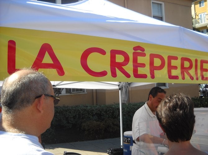 Divine La Creperie tent serving bliss on a paper plate!