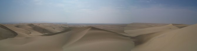 Sand dunes near Pisco, Peru
