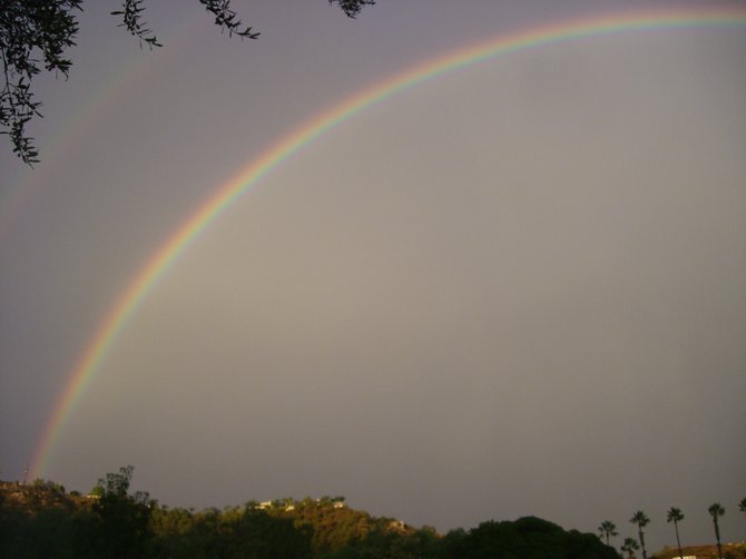 Gorgeous double rainbow seen all through out Poway on September 30th, 2010.