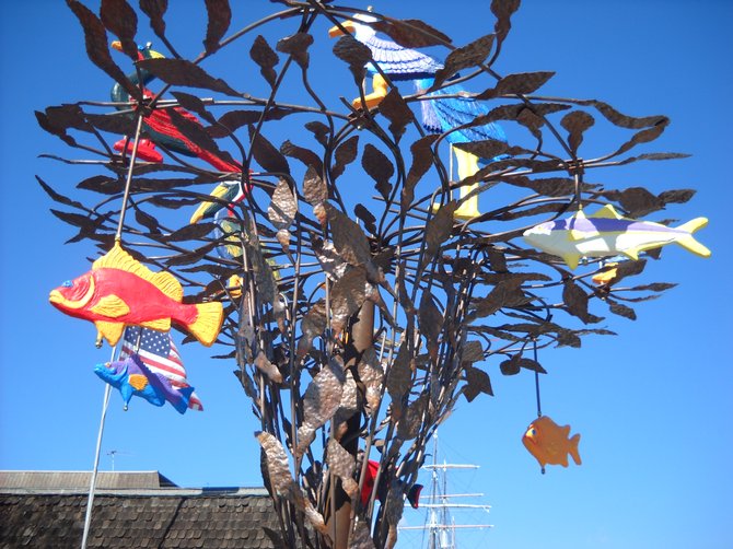 Port of San Diego public art on display near Anthony's Restaurant entitled "Sea Level."