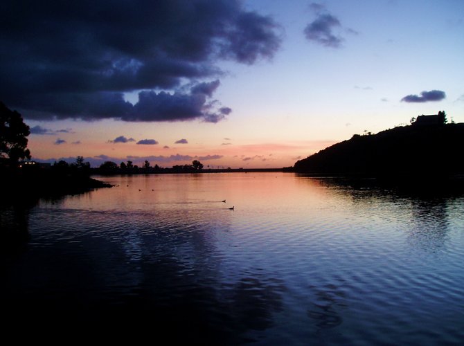 Twilight at Lake Murray.
