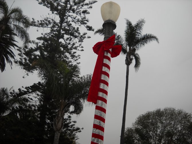 Lovely decorated lamp posts of Point Loma.