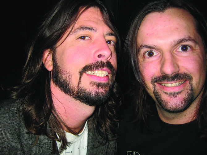 No Cover's Mark Rasmussen (right) with Foofer Dave Grohl