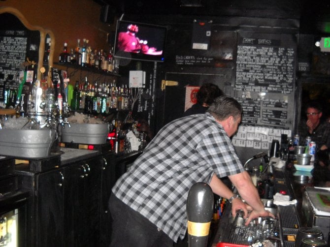 Lively bartender action at Eleven on El Cajon Blvd.