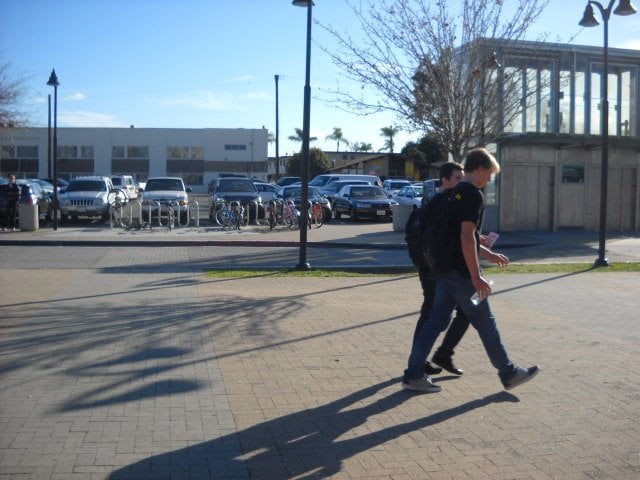 Back to school after holiday break at SDSU campus.