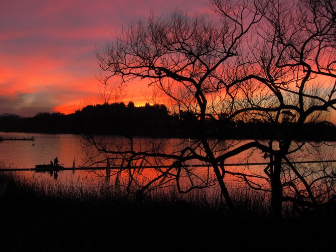 Sunrise at Lake Miramar
