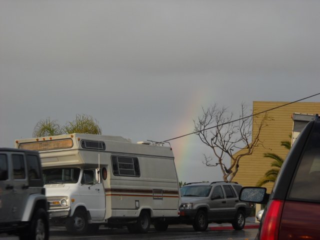 Rainbow on a Point Loma Hill.
