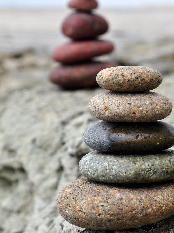 rock stacking - Torrey Pines