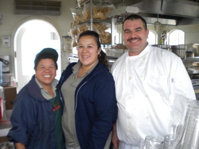 Sun Deck Grill’s Vicky, Amanda, and chef Omar 