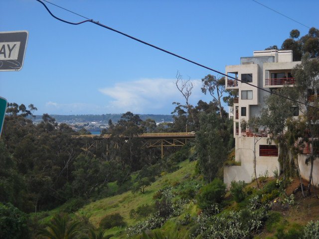 View overlooking San Diego Bay from Quince St. bridge.