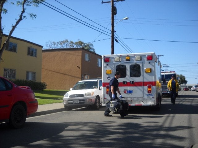 Ambulance and paramedic action off H Street.