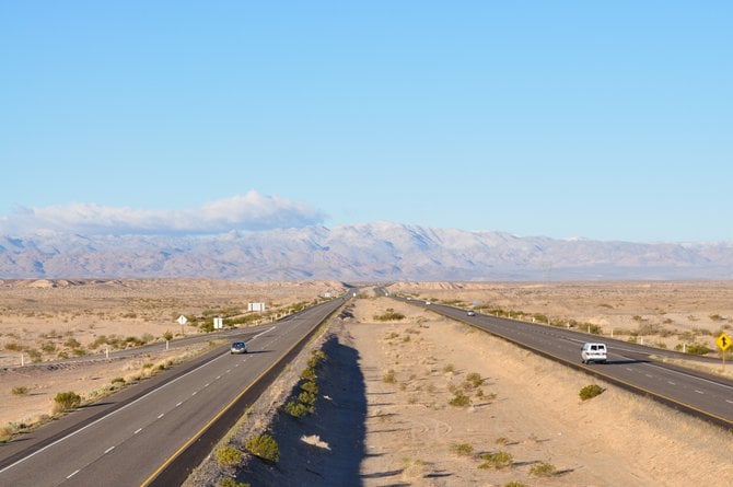 Gateway to San Diego, CA. from the Imperial Valley.  I was standing on Dunaway Road looking West towards Interstate 8.