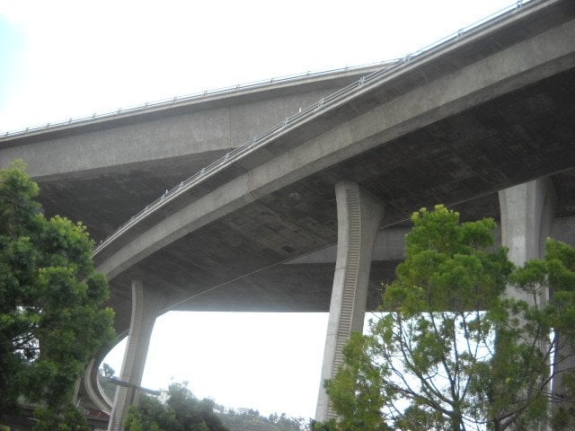 Interstates 8 & 805 interchange in Mission Valley.
