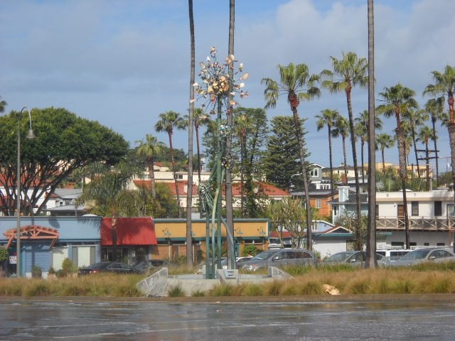 Public art in Solana Beach...amongst the palm trees.