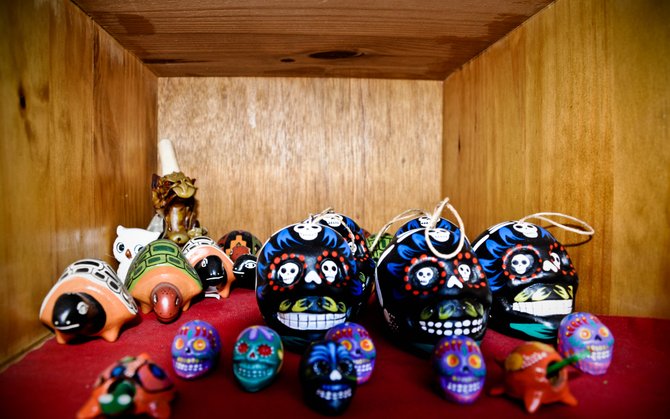 Hand made ornaments for Dia de la Muertos.
