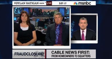 Carlsbad attorney Michael T. Pines and a client, Danielle Earl, appeared on MSNBC’s Dylan Ratigan show. The California Bar has suspended Pines’s license.
