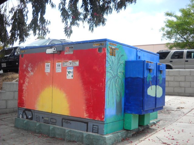 Colorful Pt. Loma utility box.